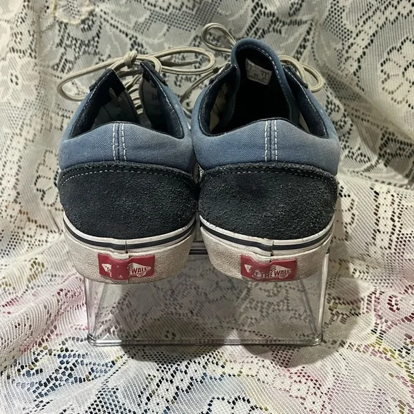 Vans off the wall Blue and white Sneakers size 8.5 women, 7 mens - Picture 5 of 6